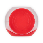Fiambrera multifuncional con tapa a rosca y cubiertos reutilizables color rojo novena vista