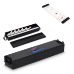 Juego de bolos de mesa con pista plegable y caja compacta de almacenaje