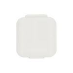 Pastillero de plástico compacto con múltiples compartimentos color blanco septima vista