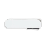 Tijeras plegables de acero y plástico para viaje con estuche protector color blanco cuarta vista
