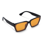Gafas de sol rectangulares de plástico reciclado con protección UV400 color negro