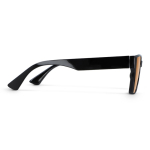 Gafas de sol rectangulares de plástico reciclado con protección UV400 color negro tercera vista
