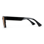 Gafas de sol rectangulares de plástico reciclado con protección UV400 color negro cuarta vista