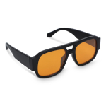 Gafas de sol de plástico reciclado con lentes tintadas y protección UV400 color negro