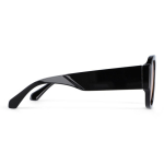 Gafas de sol de plástico reciclado con lentes tintadas y protección UV400 color negro tercera vista