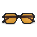 Gafas de sol rectangulares de plástico reciclado con protección UV400 color negro segunda vista