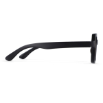 Gafas de sol rectangulares de plástico reciclado con protección UV400 color negro tercera vista