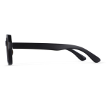 Gafas de sol rectangulares de plástico reciclado con protección UV400 color negro cuarta vista