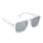 Gafas de sol de plástico reciclado con efecto espejo y protección UV400 color gris transparente