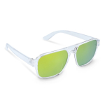 Gafas de sol de plástico reciclado con efecto espejo y protección UV400 color naranja transparente