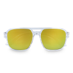 Gafas de sol de plástico reciclado con efecto espejo y protección UV400 color naranja transparente segunda vista