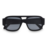 Gafas de sol de plástico duro reciclado y con protección UV400 color negro cuarta vista