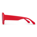 Gafas de sol de plástico duro reciclado y con protección UV400 color rojo cuarta vista