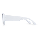 Gafas de sol de plástico duro reciclado y con protección UV400 color blanco cuarta vista
