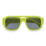 Gafas de sol de plástico duro reciclado y con protección UV400 color verde lima segunda vista