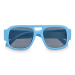 Gafas de sol de plástico duro reciclado y con protección UV400 color azul claro segunda vista