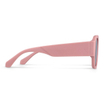 Gafas de sol de plástico duro reciclado y con protección UV400 color rosa pastel tercera vista