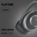 Auriculares de diadema con control de volumen Fresh'n Rebel Clam Blaze 2 color gris oscuro novena vista