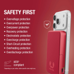 Power bank magnética con carga inalámbrica Fresh'n Rebel 10.000mAh color rojo novena vista