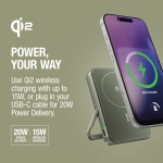 Power bank magnética con carga inalámbrica Fresh'n Rebel 10.000mAh color verde octava vista
