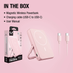 Power bank magnética con carga inalámbrica Fresh'n Rebel 10.000mAh color rosa