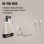 Power bank magnética con carga inalámbrica Fresh'n Rebel 10.000mAh color beige