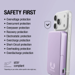 Power bank magnética con carga inalámbrica Fresh'n Rebel 10.000mAh color lila novena vista