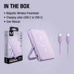 Power bank magnética con carga inalámbrica Fresh'n Rebel 10.000mAh color lila