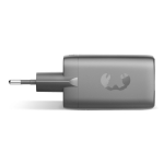 Cargador rápido con triple puerto 1 USB-A y 2 USB-C Fresh'n Rebel 67W color gris oscuro tercera vista