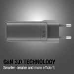 Cargador rápido con triple puerto 1 USB-A y 2 USB-C Fresh'n Rebel 67W color gris oscuro octava vista