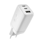 Cargador rápido con triple puerto 1 USB-A y 2 USB-C Fresh'n Rebel 67W color gris claro segunda vista