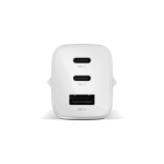 Cargador rápido con triple puerto 1 USB-A y 2 USB-C Fresh'n Rebel 67W color gris claro