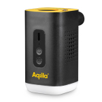 Bomba de aire inalámbrica recargable con USB-C y 3 en 1 con luz color negro