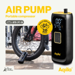 Compresor portátil de inflado rápido con linterna y powerbank de 4000mAh color negro cuarta vista