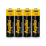 Paquete de 4 pilas AA recargables con conexión USB-C de 2000mAh color negro segunda vista
