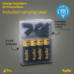 Paquete de 4 pilas AA recargables con conexión USB-C de 2000mAh color negro quinta vista