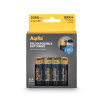 Paquete de 4 pilas AA recargables con conexión USB-C de 2000mAh color negro septima vista