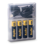 Paquete de 4 pilas AAA recargables con conexión USB-C de 600mAh color negro