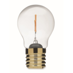 Bombilla LED decorativa con diseño de filamento y accionada con pilas color amarillo septima vista