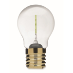 Bombilla LED decorativa con diseño de filamento y accionada con pilas color verde fluorescente septima vista