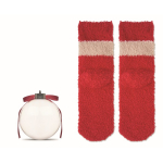 Calcetines navideños de poliéster en bola para árbol de Navidad talla M color rojo cuarta vista