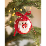 Calcetines navideños de poliéster en bola para árbol de Navidad talla M color rojo vista bodegón principal