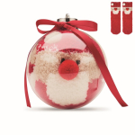 Calcetines navideños de poliéster en bola para árbol de Navidad talla L color rojo