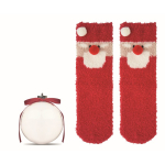 Calcetines navideños de poliéster en bola para árbol de Navidad talla L color rojo