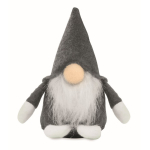 Gnomo decorativo de fieltro con barba poliéster y relleno de algodón color gris