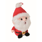 Peluche de Papá Noel de poliéster y bordado con lazo para colgar color rojo