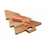 Tabla de servir de madera de acacia en forma de árbol de Navidad color madera segunda vista