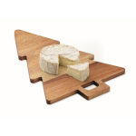 Tabla de servir de madera de acacia en forma de árbol de Navidad color madera tercera vista