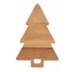 Tabla de servir de madera de acacia en forma de árbol de Navidad color madera sexta vista