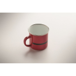 Taza metálica con capa de esmalte de Papá Noel y caja de regalo 300ml color rojo segunda vista fotografía